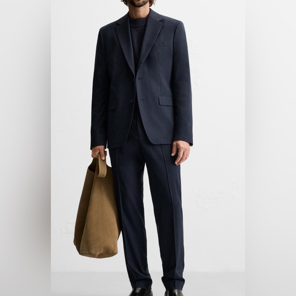 Zara Suite Navy Blue - 42 Jacket, 32 Pants